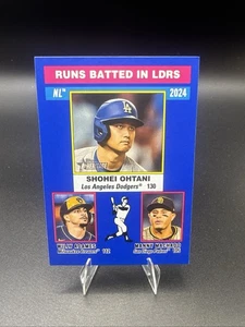 2025 Topps Heritage BLUE Border #195 NL RBI Leaders Ohtani Adames Machado - Picture 1 of 2