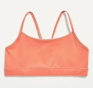 Old Navy Kid Girls Size Large (10-12) Orange Go-Dry Mesh-Back Sports Bra NWT - Picture 1 of 2