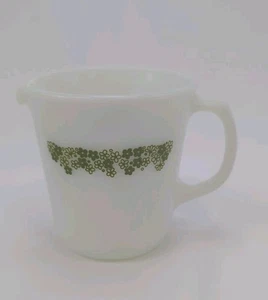 Vintage Pyrex Crazy Daisy Milchkännchen grün weiß Corning kleine Blumen - Bild 1 von 6