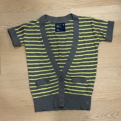 Vtg Y2K American Eagle Cardigan Sweater XS Short Sleeve - Image 1 of 4