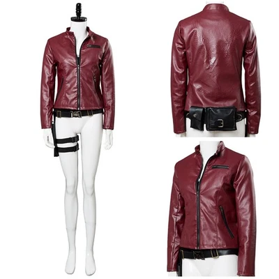 RE 2 Biohazard Re:2 Claire Redfield Disfraz Cosplay Chaqueta Abrigo Uniforme Mujer Foto 1 de 4