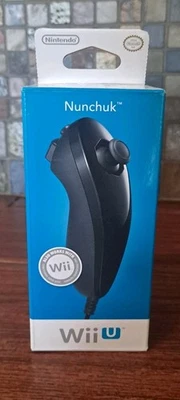 Official Authentic Nintendo Wii Wii U Nunchuk Controller Black Edition BRAND NEW - Image 1 of 4