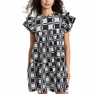 Mini Vestido Sea New York Catalina Calico Acolchado Plisado Estampado Algodón Talla Pequeña Foto 1 de 4