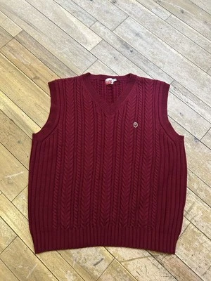 Size XL - Bape Sweater Vest Burgundy- A Bathing Ape - Image 1 of 4