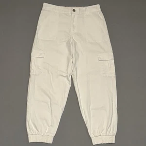 Elite Jeans Damen Cargo 4-Pocket Stretch Jogginghose bequem weiß Größe L - Bild 1 von 8