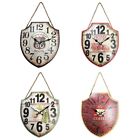 Retro Shield Wall Clock Decorative Clocks Hangable Ornaments