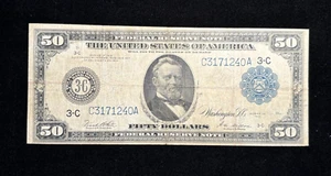 Fr. 1035 1914 $50 Fifty Dollar Bill Philadelphia Federal Reserve Note - Picture 1 of 2