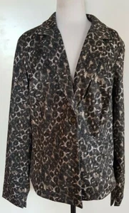 CITY CHIC Womens Khaki/Cream Print Stretch Knit Jacket/Blazer Size M - Picture 1 of 5