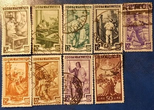 9 Vintage Italian stamp Provincial Occupations & Provincial Occupations 50L 1945 - Picture 1 of 3