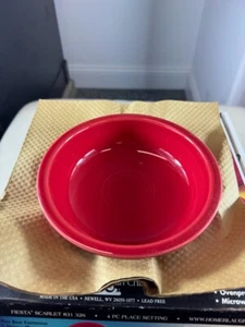 Fiesta Ware Fiestaware 7” Soup Salad Cereal Bowl HLC USA Scarlett Red - Picture 1 of 4