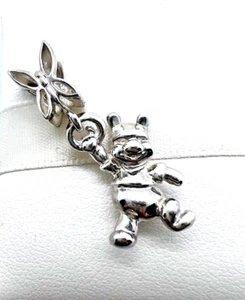 Rare Chamilia DISNEY Winnie the Pooh Charm Bead Sterling Silver 925 Retired - Picture 1 of 5