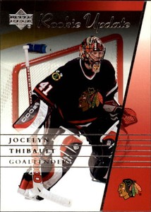 2002-03 Upper Deck Rookie Update Blackhawks Hockey Card #23 Jocelyn Thibault