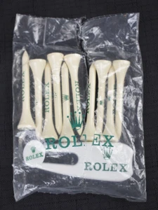 Vintage Rolex Holz Golf Tees 10 Stck 2 1/8" mit Rolex Divot Tool & Ball Marker - Bild 1 von 18