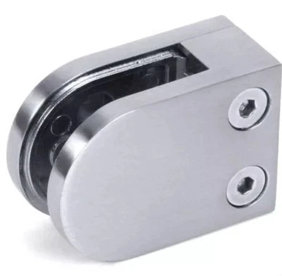 MSJ GLASS BALUSTRADING DIRECT Zintec Satin Glass Balustrade Clamp - Flat Back for 10mm Glass - 63 x 45mm