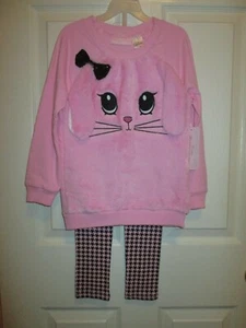 KIDS HEADQUARTERS Pink Top/Plaid Pants 2 Piece Set - Size: 5 New - Picture 1 of 10
