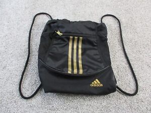 Adidas Unisex Alliance 2 Drawstring Bag Sackpack Black Gold