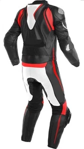 Mens New Motorcycles Black & White Motorbiker Racing Customize Leather Suit - Bild 1 von 4