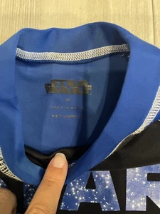 Star Wars Boys Youth Rash Guard XS Extra Small Blue/Black UPF 50+ Swim Shirt NEW - Picture 1 of 2