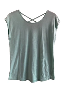 Jeanswest Size L Mint Green Cap Sleeve Stretchy T Shirt Tunic Top GUC - Picture 1 of 5