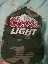 Vintage Coors Light Hat Nylon Cameo Snapback Men Women Country Fishing Beer Cap