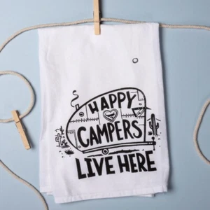 Happy Campers Live Here Küchentuch - Bild 1 von 3