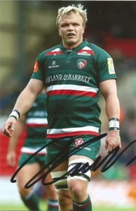 LEICESTER TIGERS RUGBY UNION: LUKE HAMILTON SIGNED 6x4 ACTION PHOTO+COA - Picture 1 of 1
