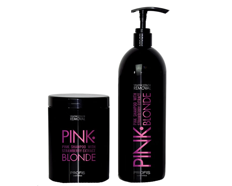 Pink Haarpflege Set Haarmaske Shampoo Rosa Farbpigment Haarkur Blond Farbkur