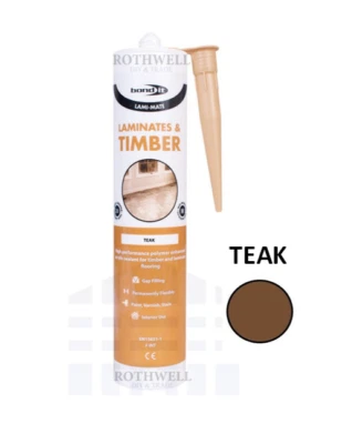 Bond It Lami-Mate Timber & Laminate Sealant Wood Floor Gap Joint Filler EU3 Teak