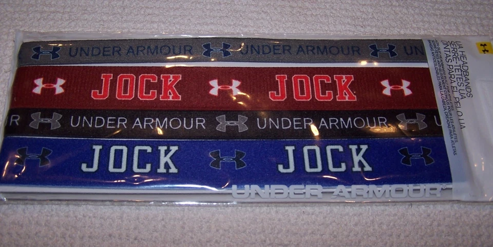 Paquete de 4 diademas Under Armour JOCK para mujer GRIS/BORGOÑA/NEGRO/PÚRPURA ~ Nuevas Foto 1 de 1