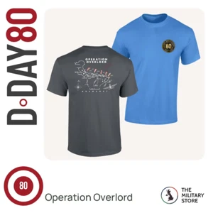 T-shirt in cotone stampata D-DAY 80° ANNIVERSARIO OPERAZIONE OVERLORD - Foto 1 di 12