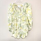 Lauren Conrad Tunic Shirt Women 0X Roomy Pullover Tropical Spring Floral