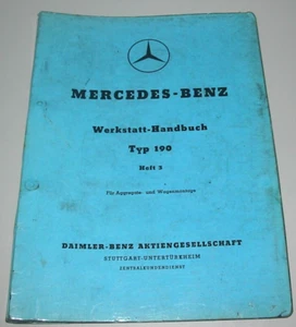 Werkstatthandbuch Mercedes Typ 190 W 121 Ponton 1956 - 1961 Reparatur Buch - Bild 1 von 6