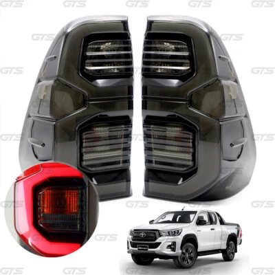 For Toyota Hilux Revo Rocco Rogue 2015 21 Smoke Rear Tail lights Lamp Led Foto 1 de 4