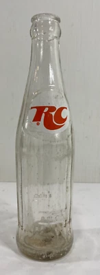 Garrafa de cola vintage 8 oz RC Royal Crown vidro transparente ACL - Imagem 1 de 4