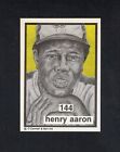 #144 HENRY AARON, Braves | BASEBALL GREATS 1987 O'Connell&Son Ink ~ LE/2,000