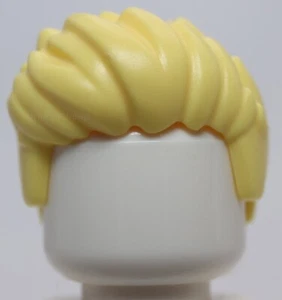 Lego Bright Light Yellow Mini Doll Hair Short Spiked Swept Up in Front - Picture 1 of 3
