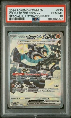 Twilight Masquerade #215/167 Cornerstone Mask Ogerpon ex SIR PSA 10 - Image 1 of 2