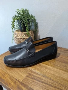 Magnanni Mens Black Leather Dress Shoes EUR Size 41 / US Size 9.5 - Picture 1 of 9