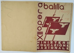 bp18 pagella fascista opera balilla ministero educazione nazionale napoli 1935 - Foto 1 di 2