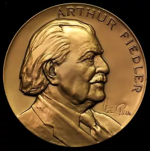 1978 Boston Symphony Orchestra Massachusetts Arthur Fiedler Medaille Bronze 76 mm - Bild 1 von 2