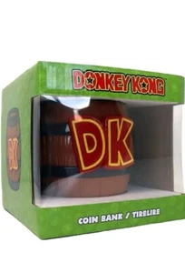 Donkey Kong DK Barrel Ceramic Coin Bank Pyramid America - Picture 1 of 2