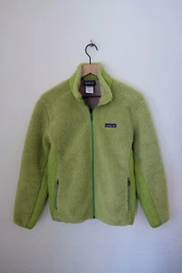 Chaqueta polar Patagonia Retro-X cremallera completa grande pelo alto profundo Sherpa verde peluche - Imagen 1 de 3