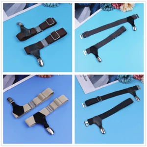 Mens Sock Garters Belt Suspender with Single Duck-Mouth Metal Clips Adjustable - Picture 1 of 23