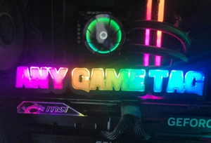 enseigne personnalisée led rgb signe pour pc case - Photo 1/5