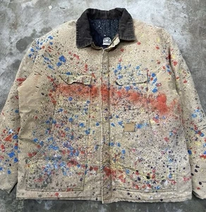 Paint Splattered Key Workwear Jacket Barn Chore Arctic - Bild 1 von 8