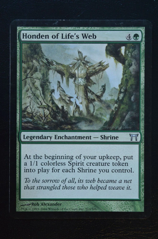 Magic The Gathering MTG HONDEN OF LIFE'S WEB Champions of Kamigawa LP Played - Image 1 of 2