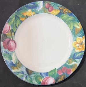 Mikasa Ultima+ Fine China HK107 Fruit Collage White Salad Plate Indonesia - Picture 1 of 2