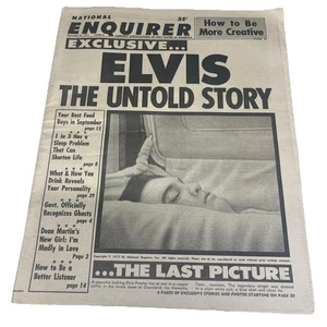National Enquirer Sept 6, 1977 Elvis Presley The Untold Story Coffin photo issue - Picture 1 of 6