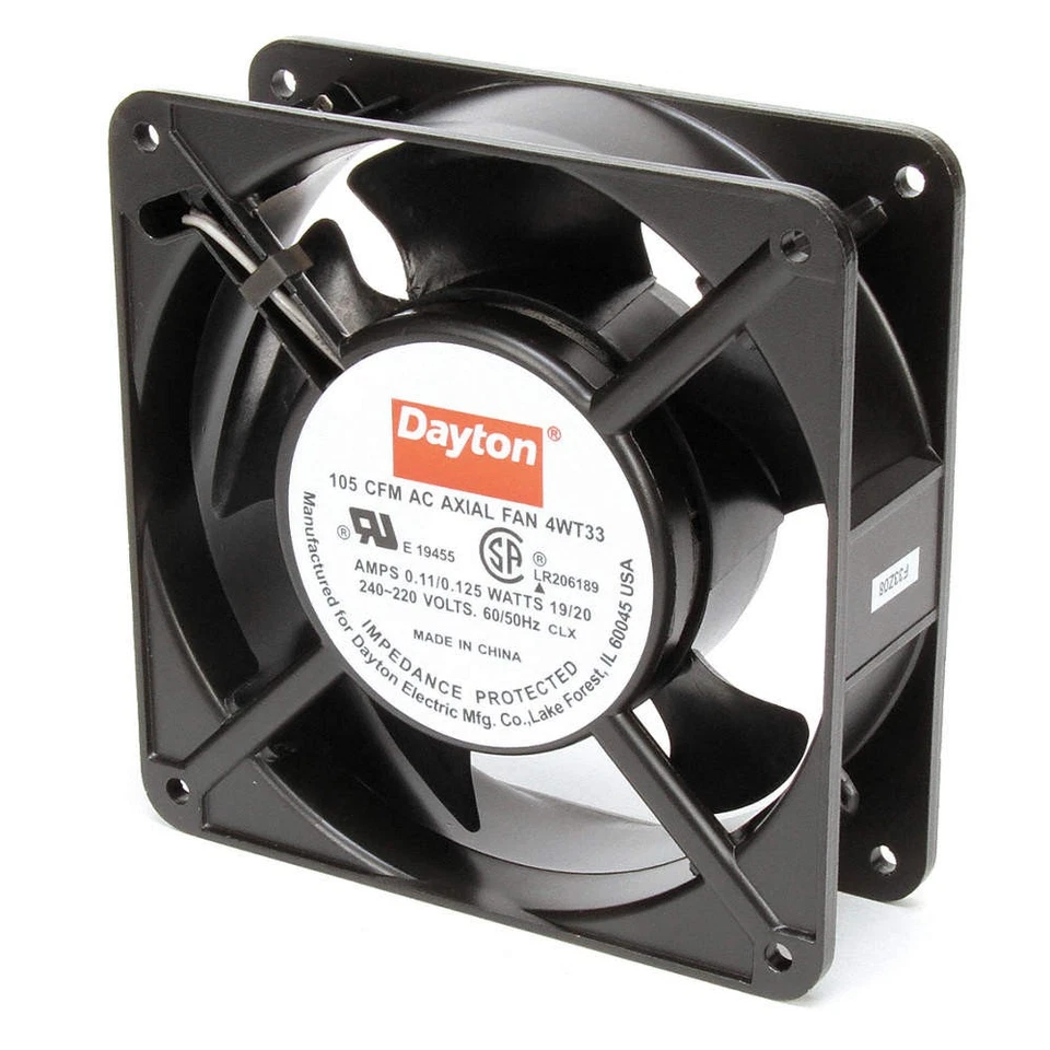 Ventilador axial DAYTON 4WT33, cuadrado, 4-11/16" H, 105 CFM 4WT33 Foto 1 de 1