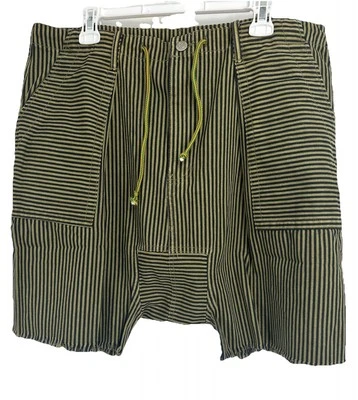 Pantalones Cortos a Rayas Olivia Gitana Jaded Talla L/XL Bolsillos Cordón Playa Foto 1 de 3